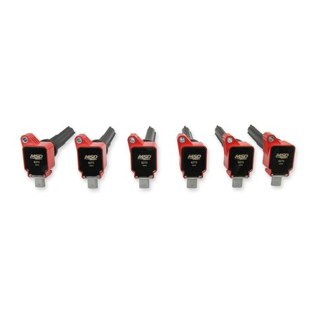 MSD IGNITION COILS, RED, FORD ECOBOOST 3.5L V6, 2017 UP 82706